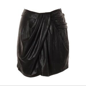 Royal Underground Soft Black Draped Mini Skirt XS